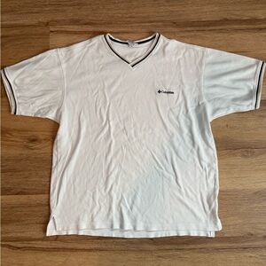 Columbia White V-Neck Men's Tee